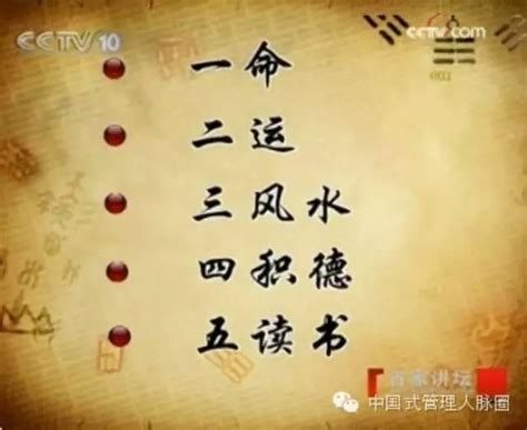 一命二運三風水四|一命二運三風水,四修陰德五讀書